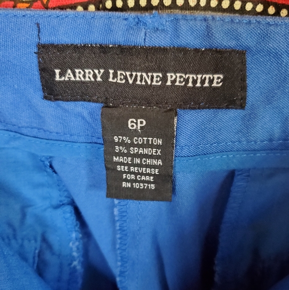 Larry Levine Petite Bright Blue Flate Front Slant Pockets Pants Womens 6P. - Picture 10 of 11
